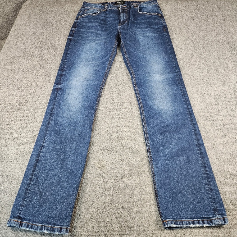 Primitive Skateboarding Mens Straight Leg Jeans Blue Dark Wash 33x34 PR-80285